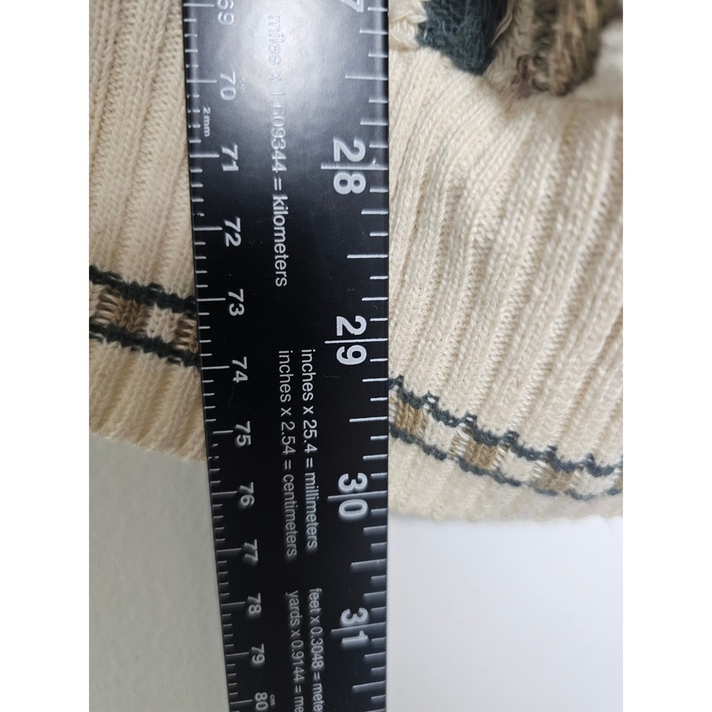 [Grandpacore] J. Ferrar 3D Knit Cardigan Mens Large  Green Striped Coogi Style - Picture 6 of 9